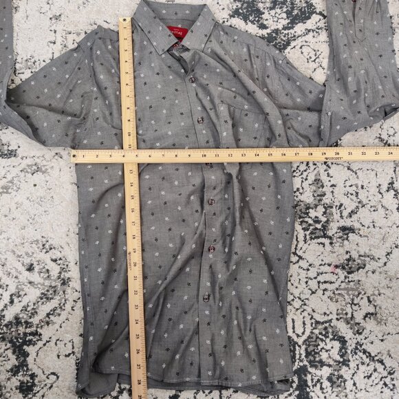 Redtag Men's Button Shirt Size Large Down Polka Dot 100% Cotton Office Business - Picture 6 of 8